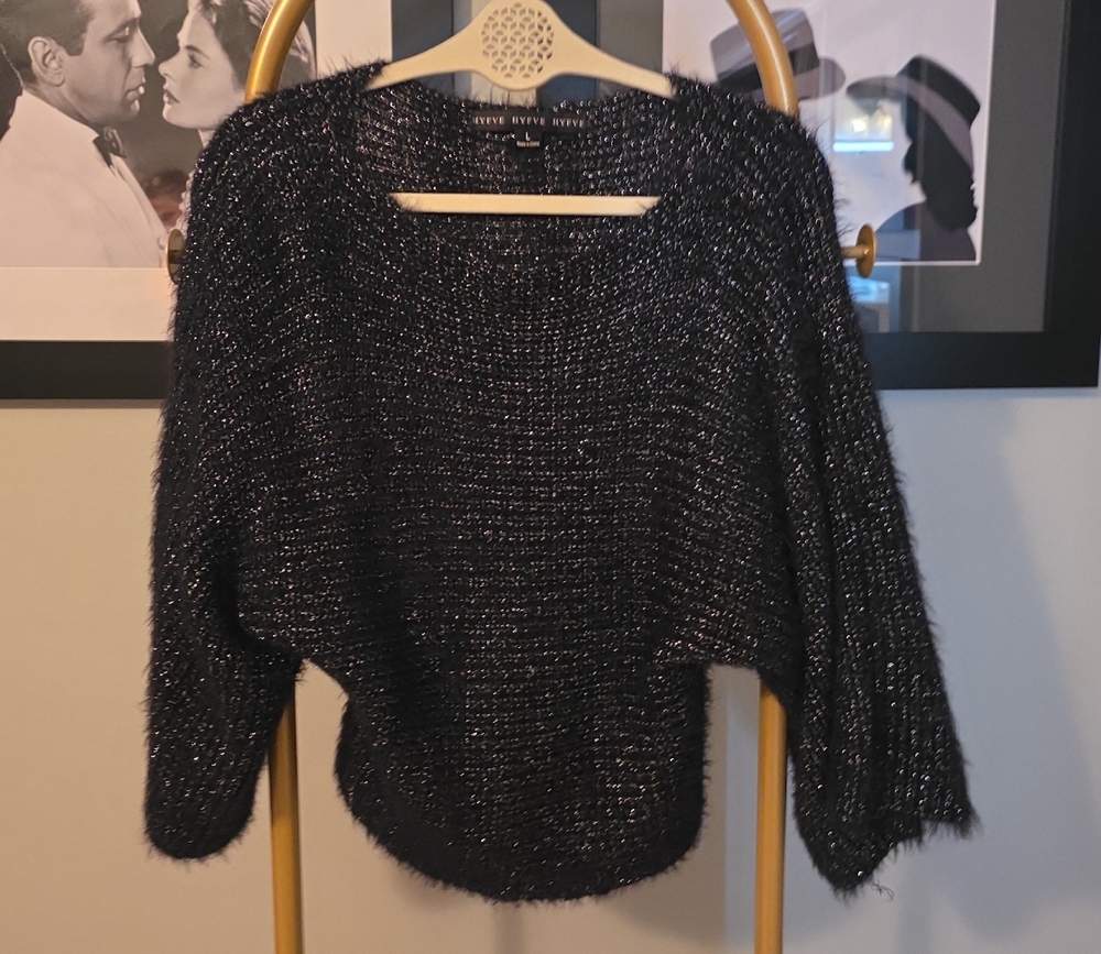 Elegant Black Knit Sweater by